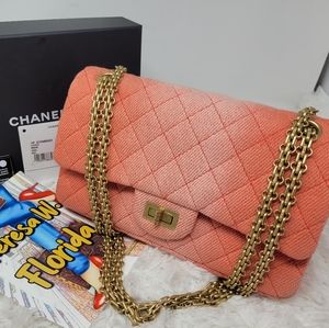 CHANEL 19P DENIM OMBRE REISSUE DOUBLE FLAP